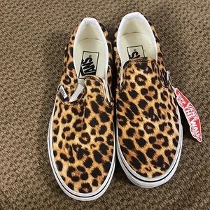 Brand new cheetah vans (never been worn) for sale size $6.5 in woman